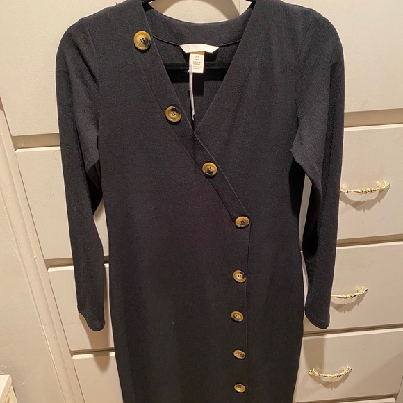 H&M Maxi Dress, Tortoise Shell Buttons - Picture 2 of 5